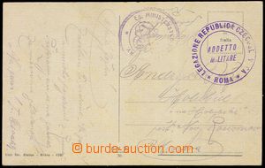 101095 - 1922 ITÁLIE  pohlednice z Říma zaslaná do ČSR přes kur