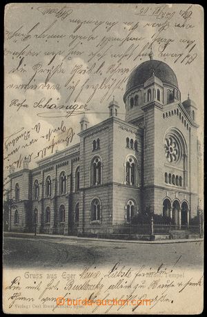 101102 - 1905 CHEB (Eger) - synagogue (1872–1938), long address, Us