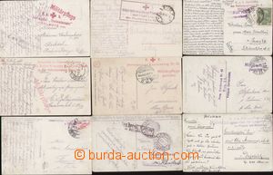 101104 - 1915-18 comp. 9 pcs of Ppc, various uniquely designed postma