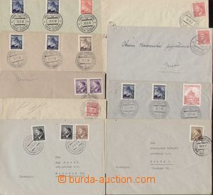 101137 - 1940-45 comp. 9 pcs of letters with railway pmk, i.a. VELKÉ