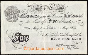 101140 - 1942 OPERATION BERNHARD  padělaná bankovka FIVE POUNDS z K