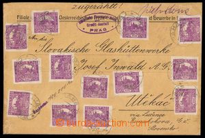 101195 - 1920 front side banking valuable letter, franked with. total