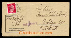 101249 - 1943 KT BUCHENWALD  předtištěná úřední obálka adreso