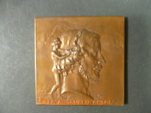 101367 - 1904 PLAQUE / RAILWAYS / SEMMERING  bronze plaque 54x54mm, i