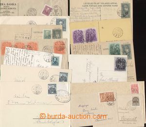 101447 - 1938-39 comp. 14 pcs of entires, various postmark as VISSZAT