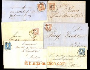 101449 - 1858-60 The 2nd issue., comp. 6 pcs of letters, nice postmar