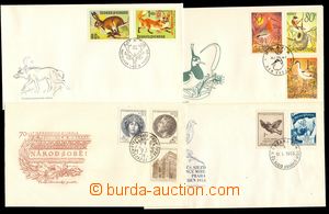 101537 - 1953-76 comp. 4 pcs of FDC with mounted stamps II. types, Po