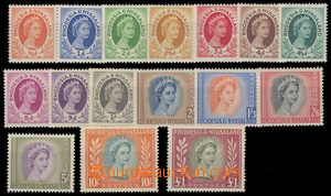 101608 - 1954 Mi.1-16, Alžběta II., kat. 60€