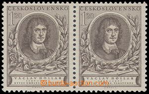 101626 - 1953 Pof.763, Hollar 1,20Kčs, pair with plate variety 33/1 