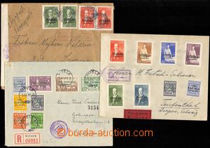 101671 - 1941-42 EASTERN KARELIA  comp. 3 pcs of letters, overprint I