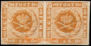 101688 - 1854 Mi.4, 4S orange-brown, horizontal pair, pos. 1-2, plate