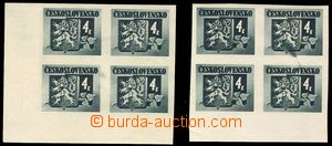 101779 - 1945 Pof.369B, Bratislavské vydání 4K, 2x 4-blok, 1x DV 1