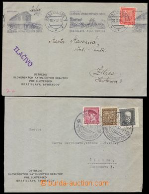 101819 - 1937 SCOUTING  comp. 2 pcs of letters with additional-printi