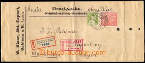 101824 - 1922 SAMPLE WITHOUT VALUE   commercial envelope sáčkového