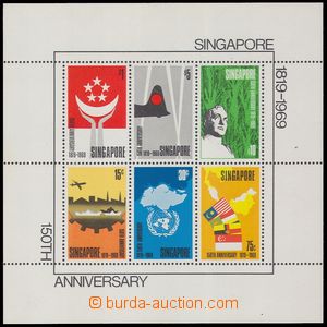 101826 - 1969 Mi.Bl.1, 150. anniv of foundation Singapur, c.v.. 700