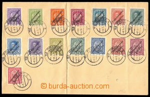 101830 - 1918 envelope with mounted complete sets Austrian stamp. Mi.