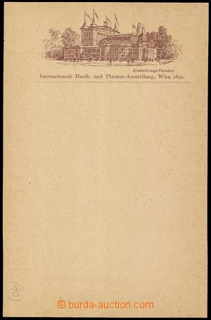 101907 - 1892 WIEN - forerunner Ppc, International Music and Theatre 