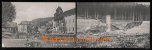 101986 - 1916 DESNÁ (Tiefenbach) - sestava 2ks pohlednic, záběr na