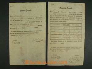 102002 - 1832 CERTIFICATE  comp. 3 pcs of certificate from Plzeň, li