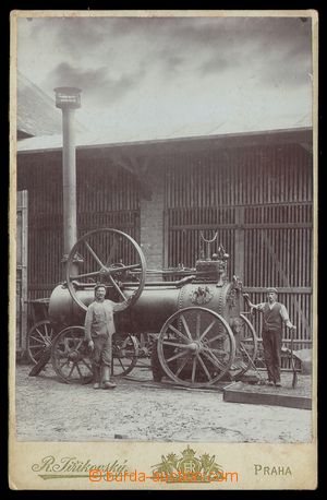 102048 - 1905 BAŠNICE - cukrovar, dělníci a lokomobila, 10x15cm, a
