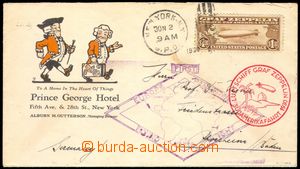 102054 - 1930 USA   dopis do Německa přepravený vzducholodí Graf 