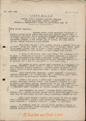 102066 - 1945 SKAUTING  oběžník č.6, poštovně prošlé, zajíma