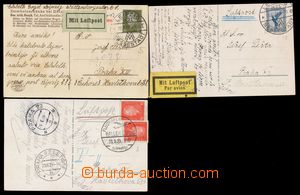 102099 - 1929 sestava 3ks Let-pohlednic do Prahy, 2x PR LEIPZIG MESSE