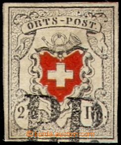102100 - 1850 Mi.5 I., Coat of arms 2½Rp, inscription Ortspost, 
