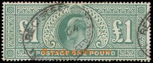 102108 - 1902 Mi.118A, Edvard VII., 1£ zelená, dobře centroval