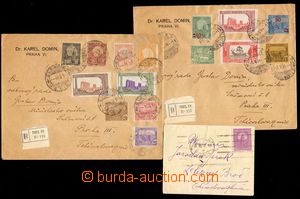 102123 - 1924 comp. 3 pcs of letters to Czechoslovakia, 2x as Registe