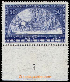 102132 - 1933 Mi.556A, WIPA, žilkovaný papír, známka s dolním ok