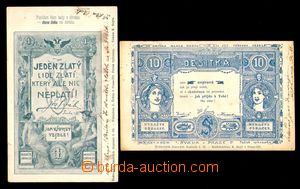 102214 - 1900 Josef Šváb č. 65 a 76, sestava 2ks pohlednic, bankov