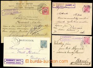 102215 - 1902 comp. 4 pcs of entires from Blanenska DOUBRAVICE, PETRO