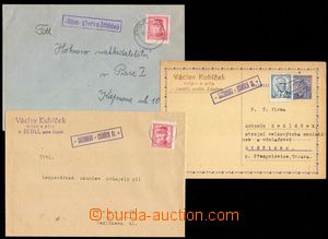102225 - 1945 postal-agency RÁJEC + SVÉBOHOV (ZÁBŘEH 1+2), c.v.. 