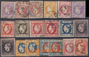 102234 - 1868-71 selection of 19 pcs of stamps, contains various colo