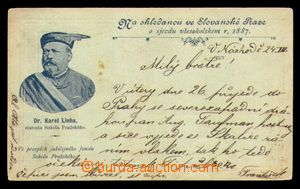 102252 - 1887 SOKOL  předchůdce pohlednice, propagační pohlednice