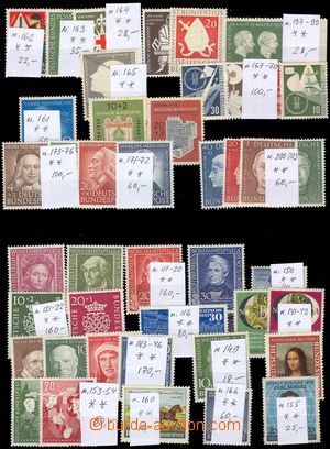 102295 - 1949-54 sestava 43ks známek, kat. přes 1200€, některé 