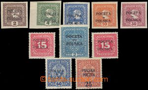 102351 - 1919 Mi.49-53, complete overprint set, also with 5 other stm