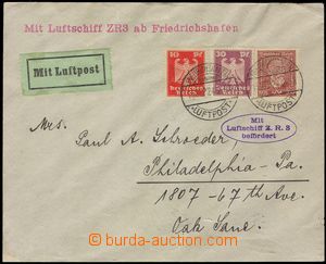 102374 - 1924 dopis do USA vyfr. zn. Mi.357, 359, 362, DR FRIEDRICHSH