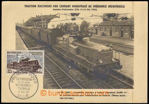 102382 - 1955 FRANCIE  elektrická lokomotiva, PR první jízda po el