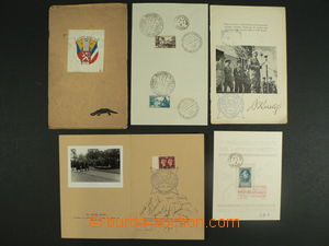 102423 - 1940 FRANCE, ENGLAND  comp. 4 pcs of commemorative sheets an
