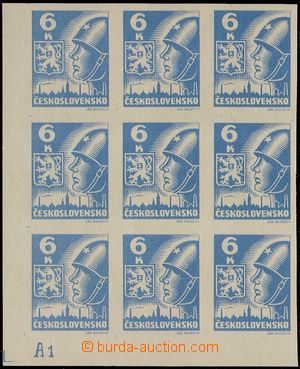 102466 - 1945 Pof.356b, Košické vydání 6K světle modrá, rohový