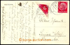 102501 - 1939 HLUČÍN REGION  postcard to Czechoslovakia franked wit