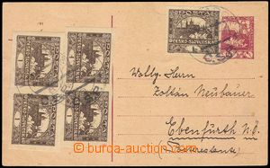 102571 - 1919 CDV10, Hradčany 10h, zaslaná do Rakouska, dofr. zn. P
