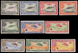 102925 - 1926 Mi.312-321, Red Cross - aircraft, complete set, c.v.. 2