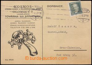 102981 - 1937 Maxa K43, firemní lístek vyfr. zn. Beneš 50h s perfi