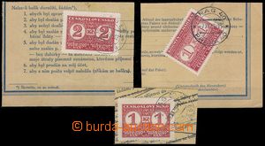 102989 - 1939-40 comp. 3 pcs of smaller cuts from dispatch-notes, on 