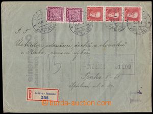 103026 - 1933 Reg letter with Pof.252 2x, 260 3x, CDS IRŠAVA/ 3.IV.3