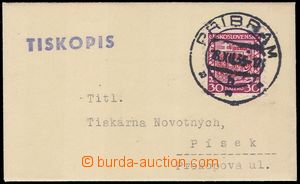 103042 - 1935 tiskopis vyfr. zn. Pof.252 s neúředním  příbramsk