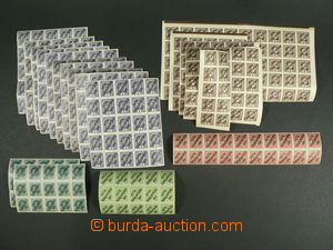 103066 -  selection of parts of sheets, contains i.a. Coat of arms 80
